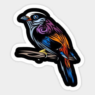 Tribal Sparrow Tropical Bird - Sticker